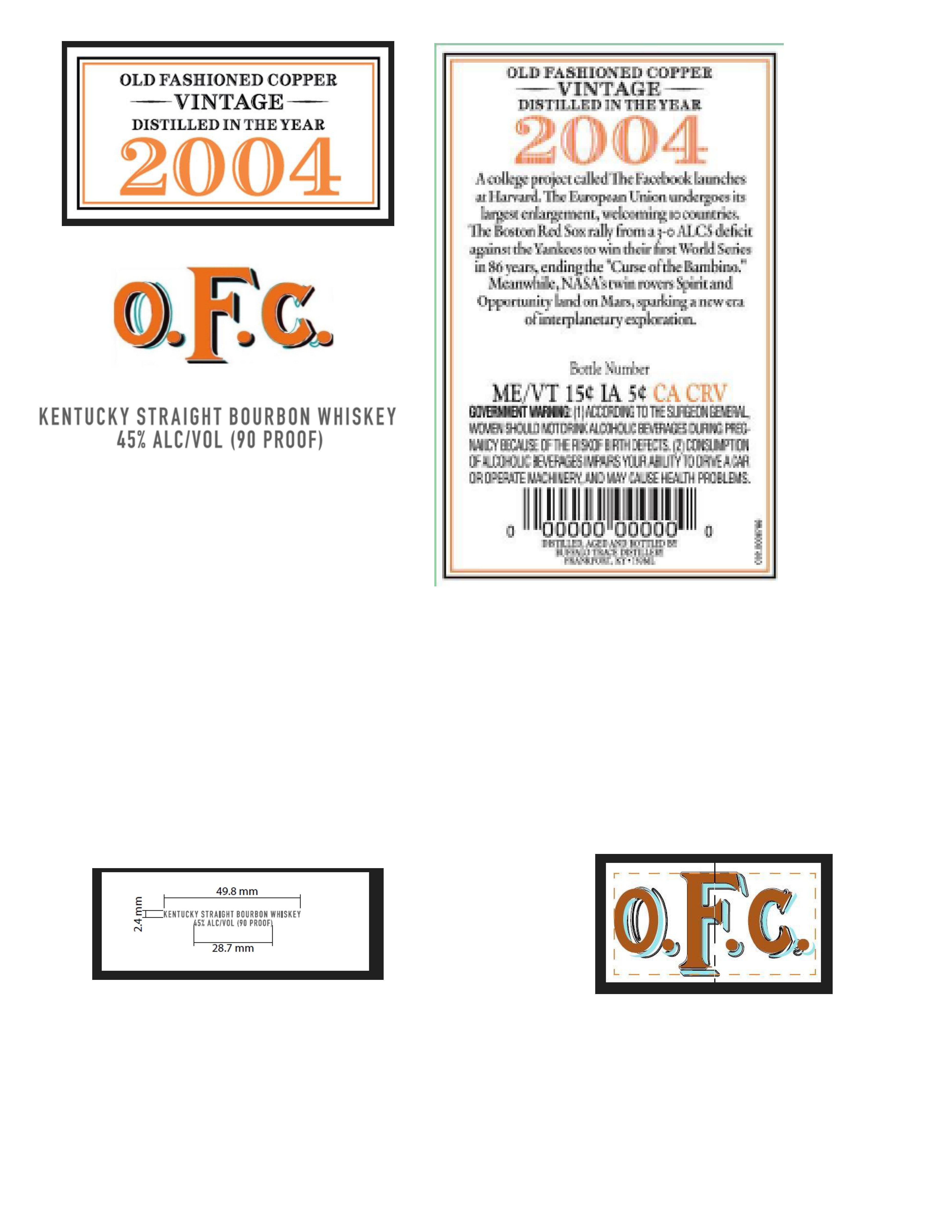 TABC label artwork for O.F.C. 2004