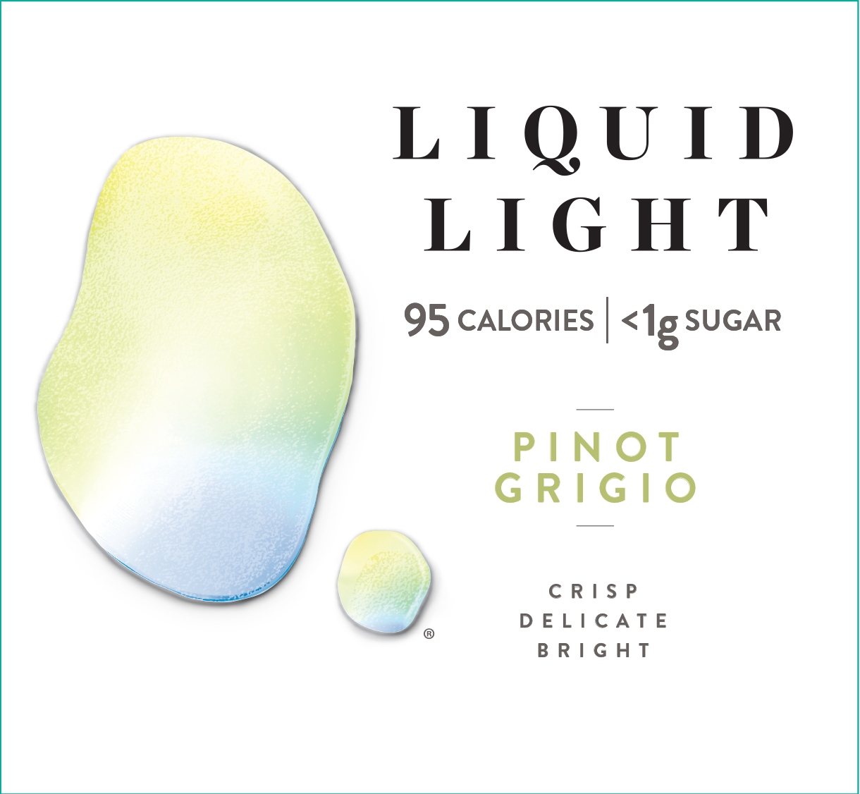 TABC label artwork for Liquid Light Pinot Grigio 2025