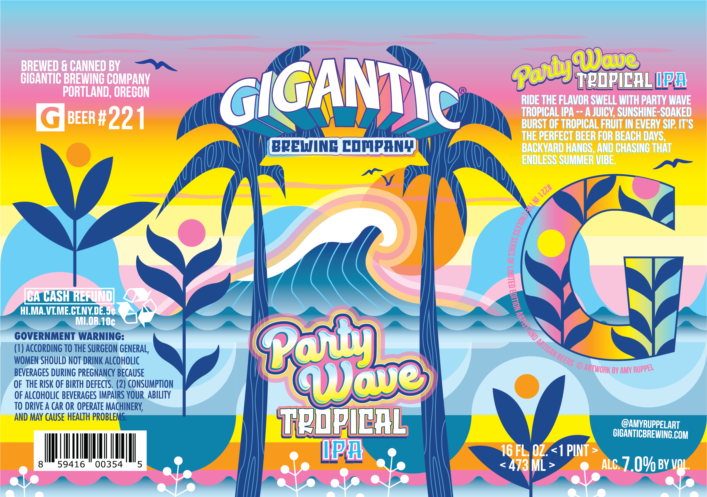 TABC label artwork for Party Wave