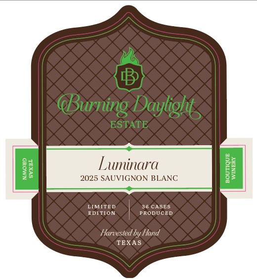 TABC label artwork for Burning Daylight Estate Sauvignon Blanc