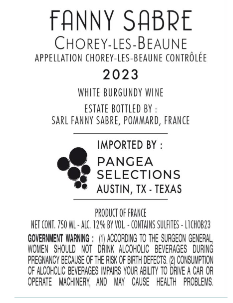 TABC label artwork for Chorey - Fanny Sabre