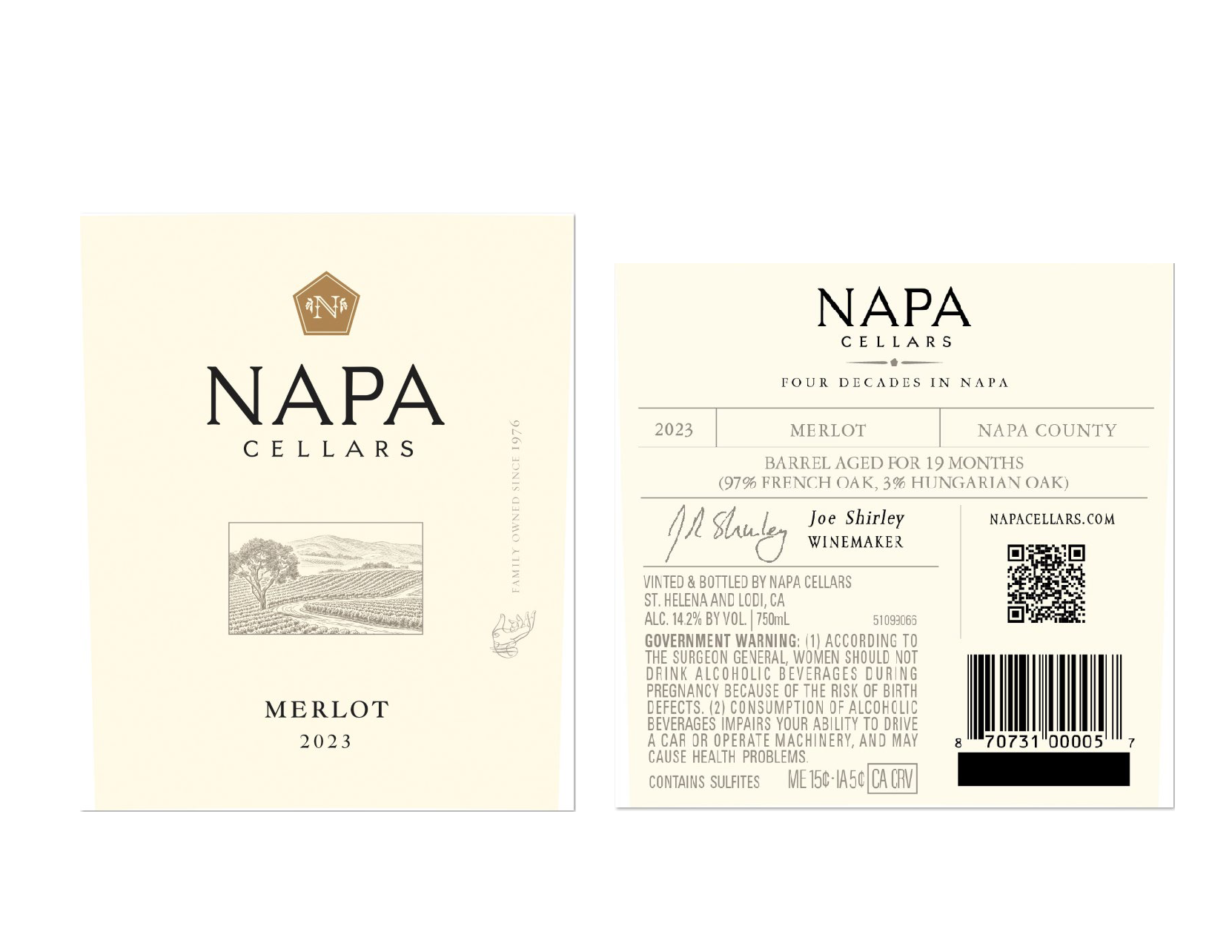 TABC label artwork for Napa Cellars Merlot Napa Cty