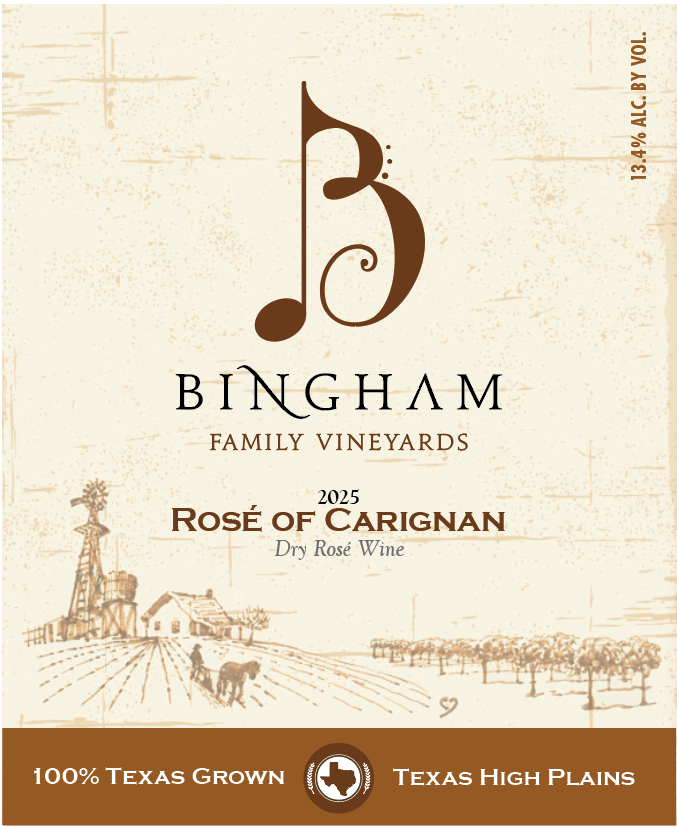 TABC label artwork for Rosé of Carignan