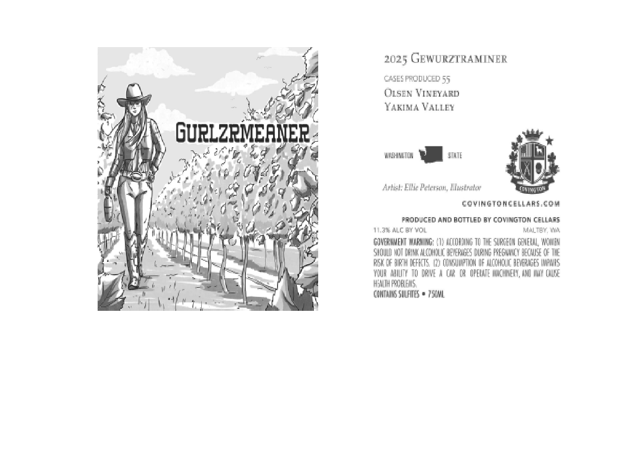 TABC label artwork for COVINGTON CELLARS GURLZRMEANER