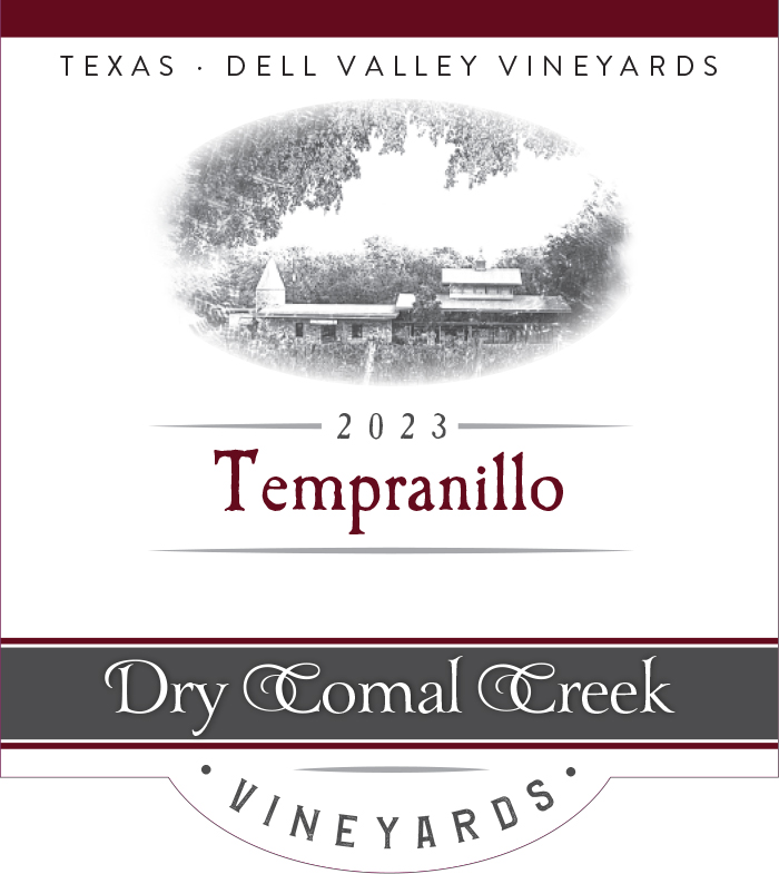 TABC label artwork for Dry Comal Creek Vineyards Tempranillo