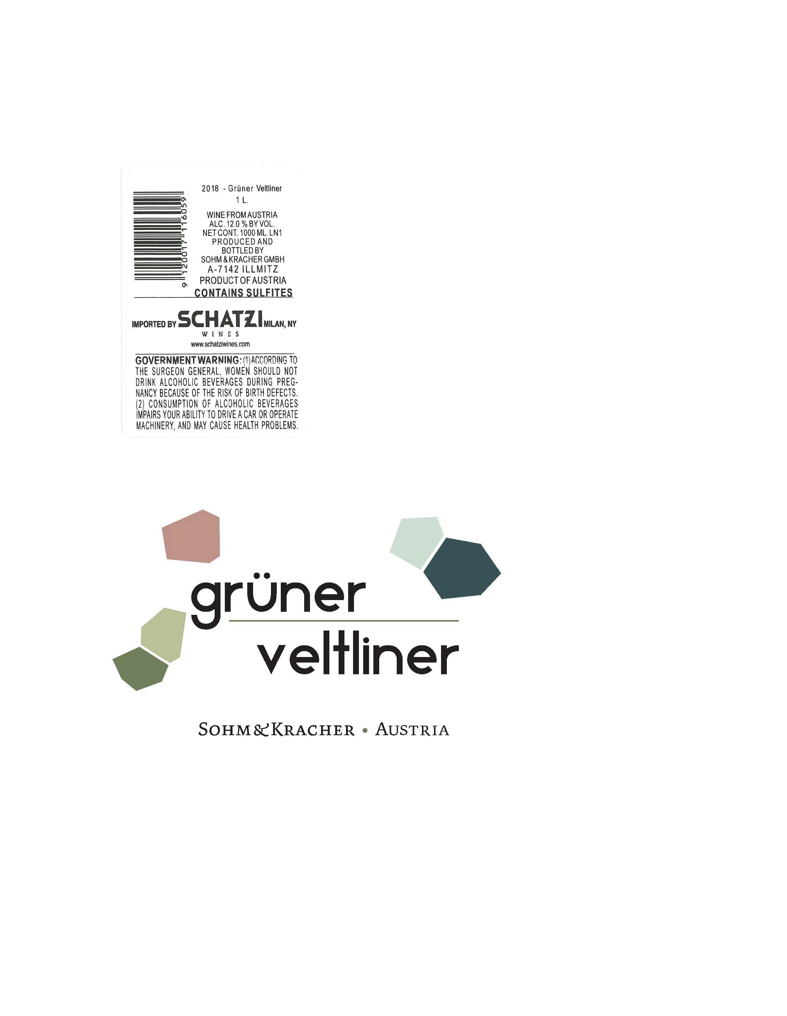 TABC label artwork for Sohm & Kracher Gruner Veltliner