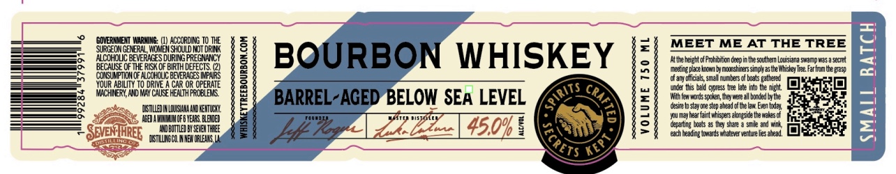 TABC label artwork for Whiskey Tree Bourbon
