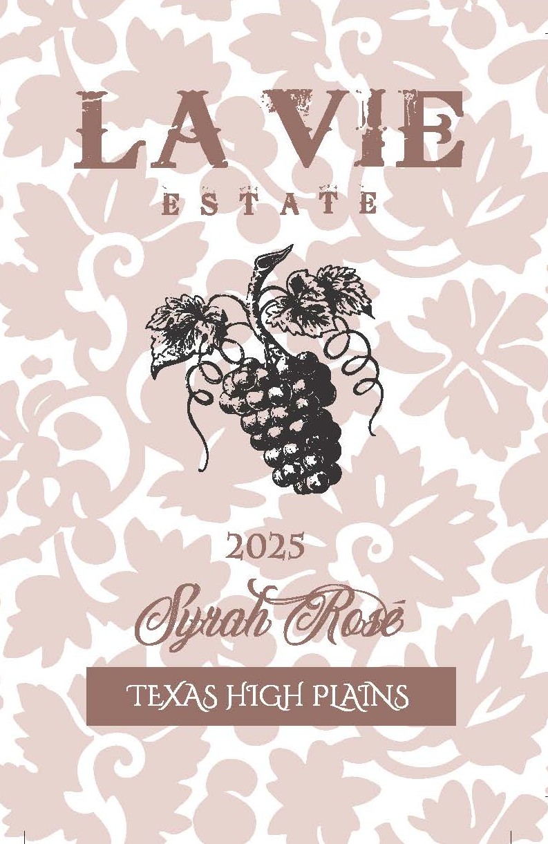 TABC label artwork for LA VIE ESTATE SYRAH ROSE