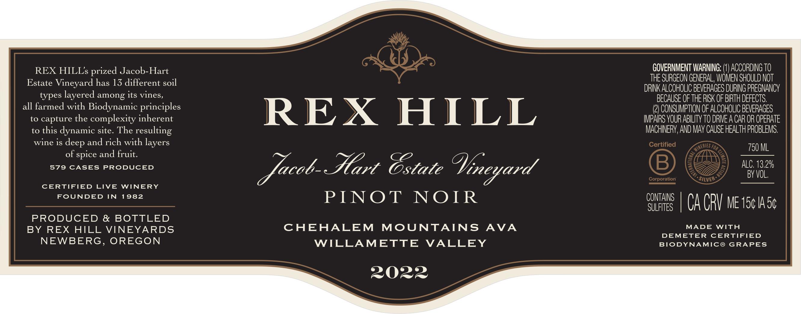 TABC label artwork for Rex Hill Jacob Hart Pinot Noir Chehalem Mountains - Willamette Valley