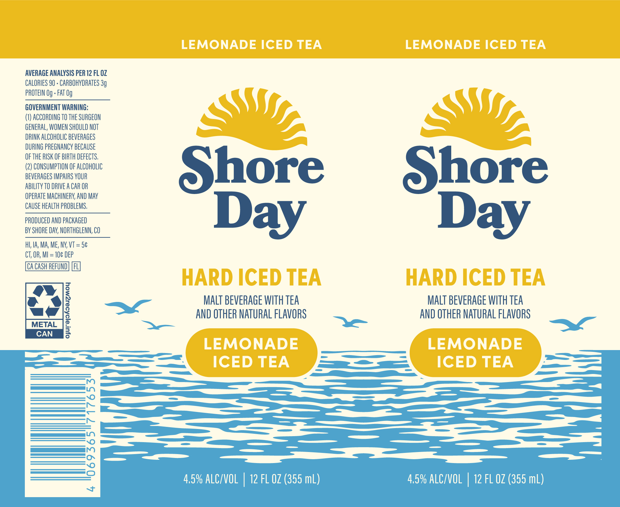 TABC label artwork for Shore Day Lemonade Iced Tea