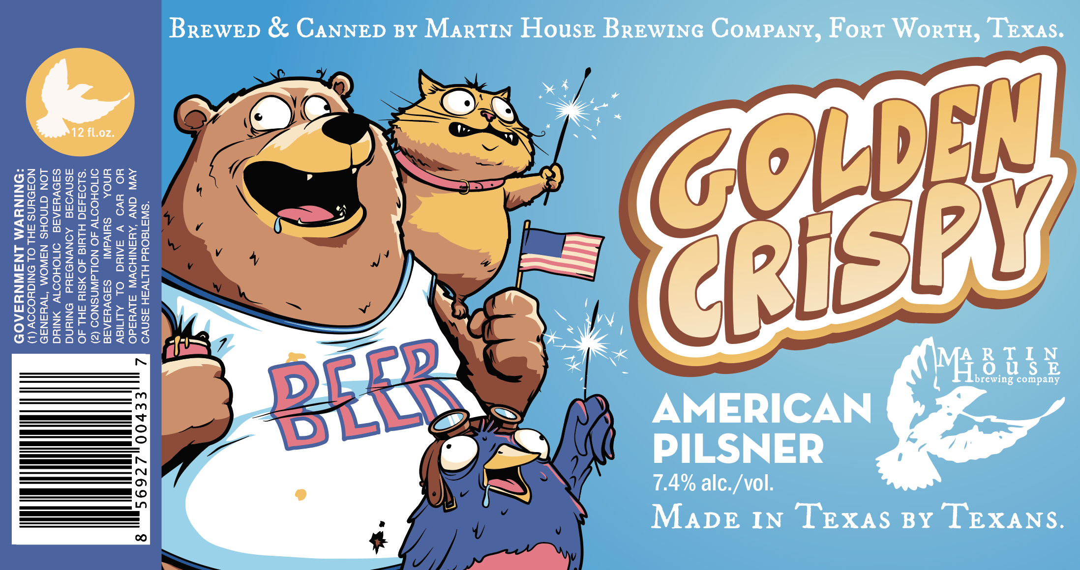 TABC label artwork for Golden Crispy Can
