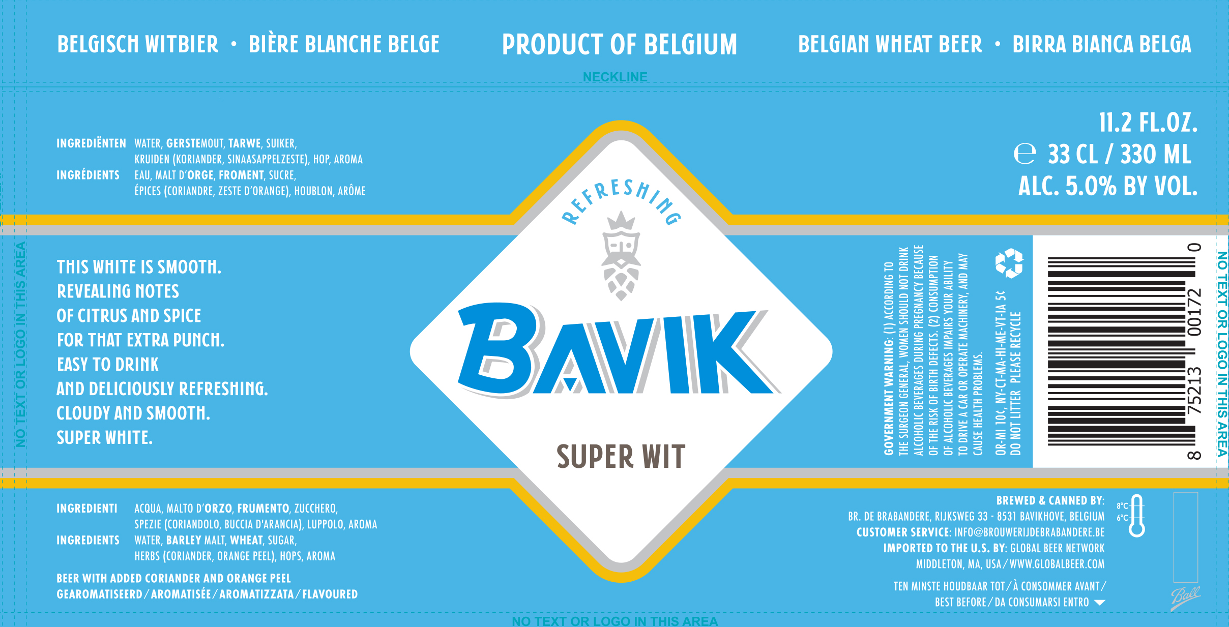 TABC label artwork for BAVIK SUPER WIT