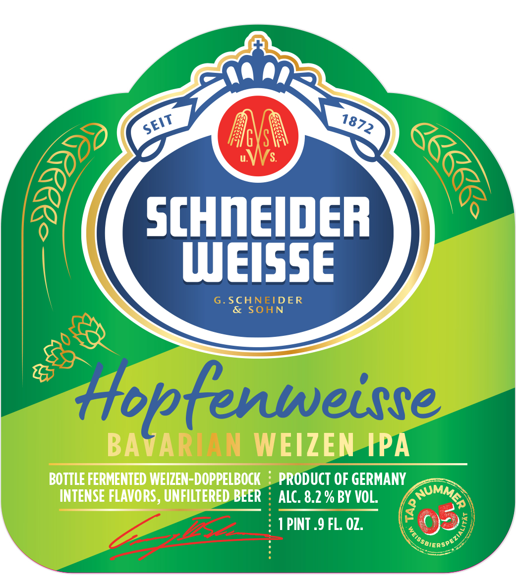 TABC label artwork for SCHNEIDER WEISSE HOPFENWEISSE BAVARIAN WEIZEN IPA