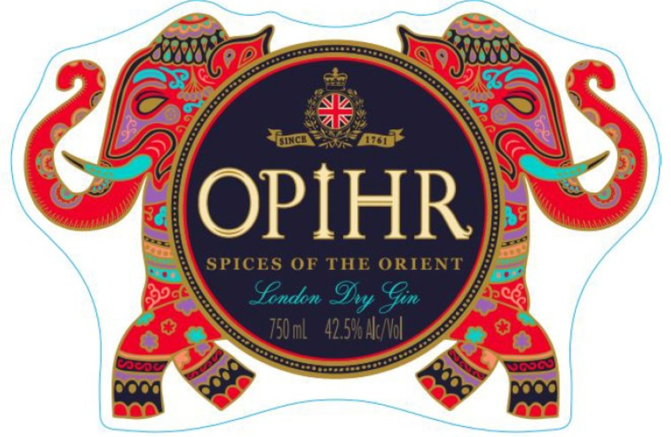 TABC label artwork for Opihr London Dry Gin