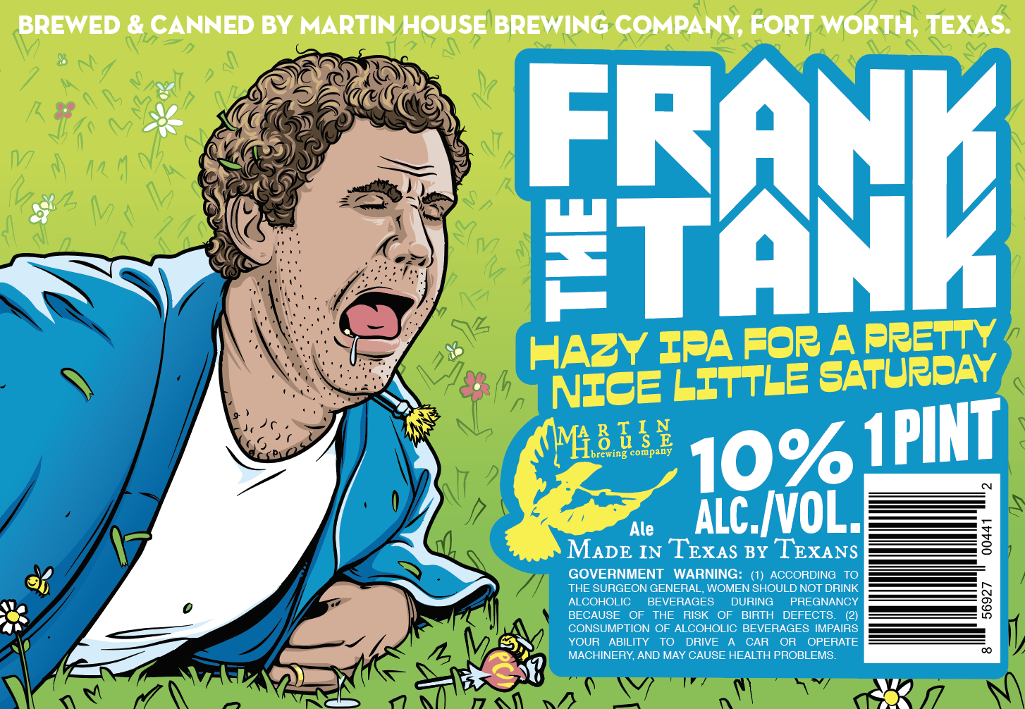TABC label artwork for Frank the Tank Can