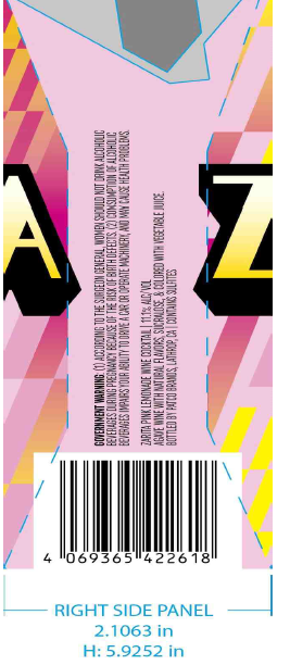 TABC label artwork for ZARITA Pink Lemonade