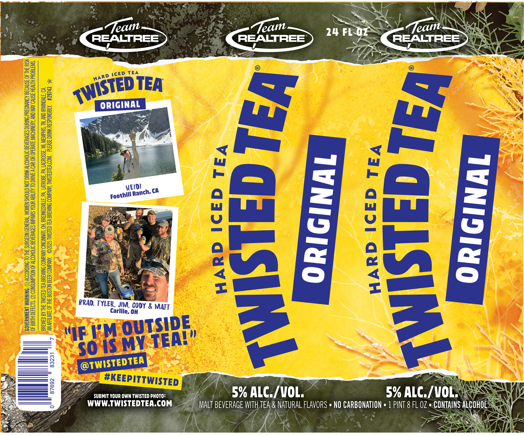 TABC label artwork for Twisted Tea Original Realtree
