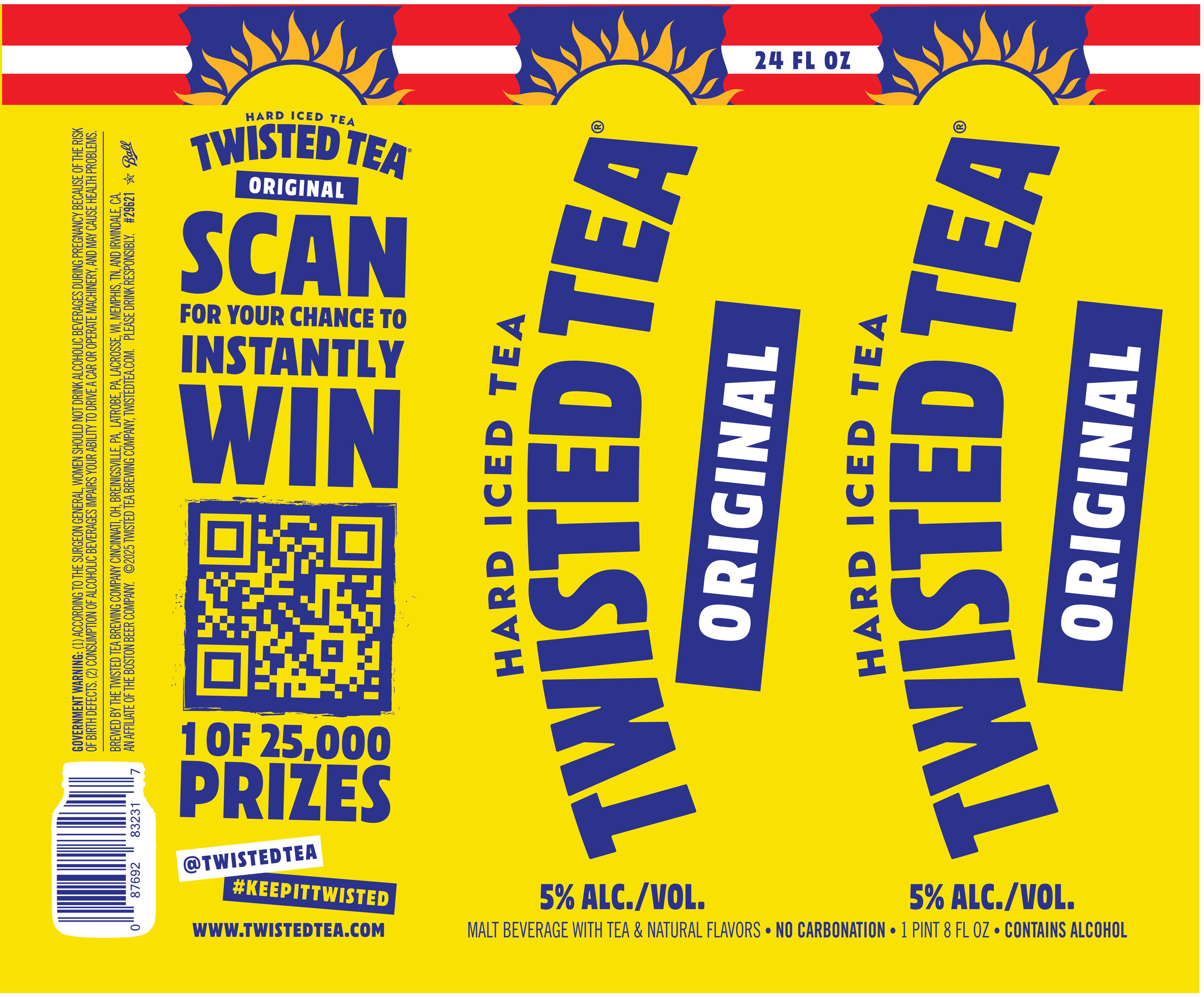 TABC label artwork for Twisted Tea Original