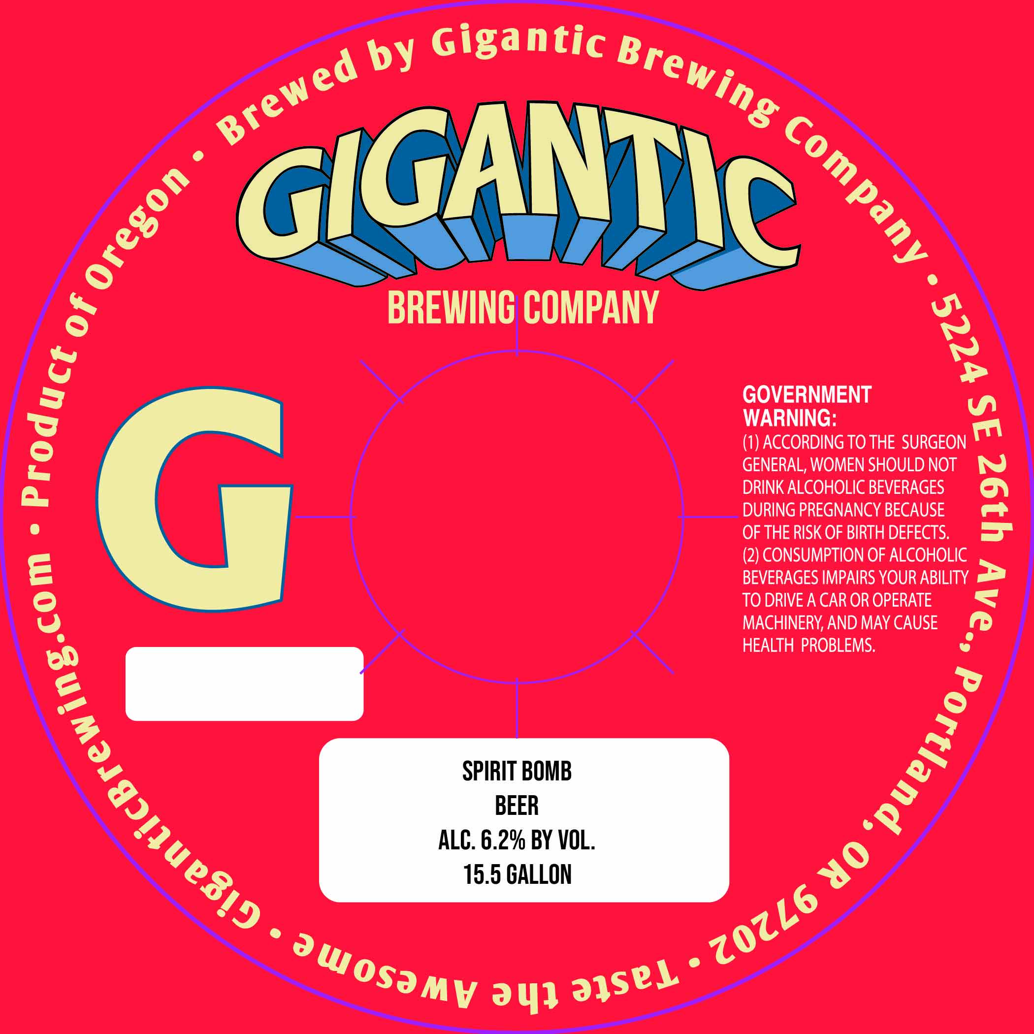TABC label artwork for Spirit Bomb