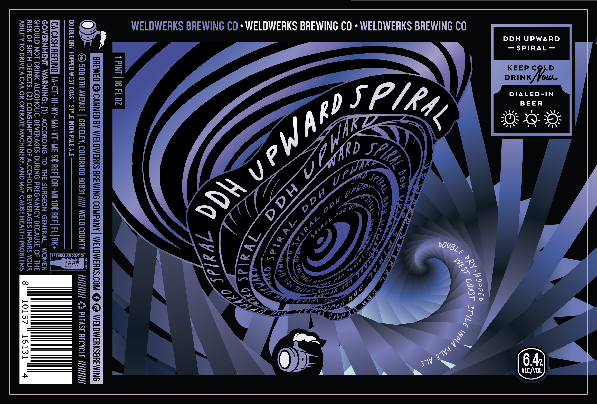 TABC label artwork for DDH Upward Spiral