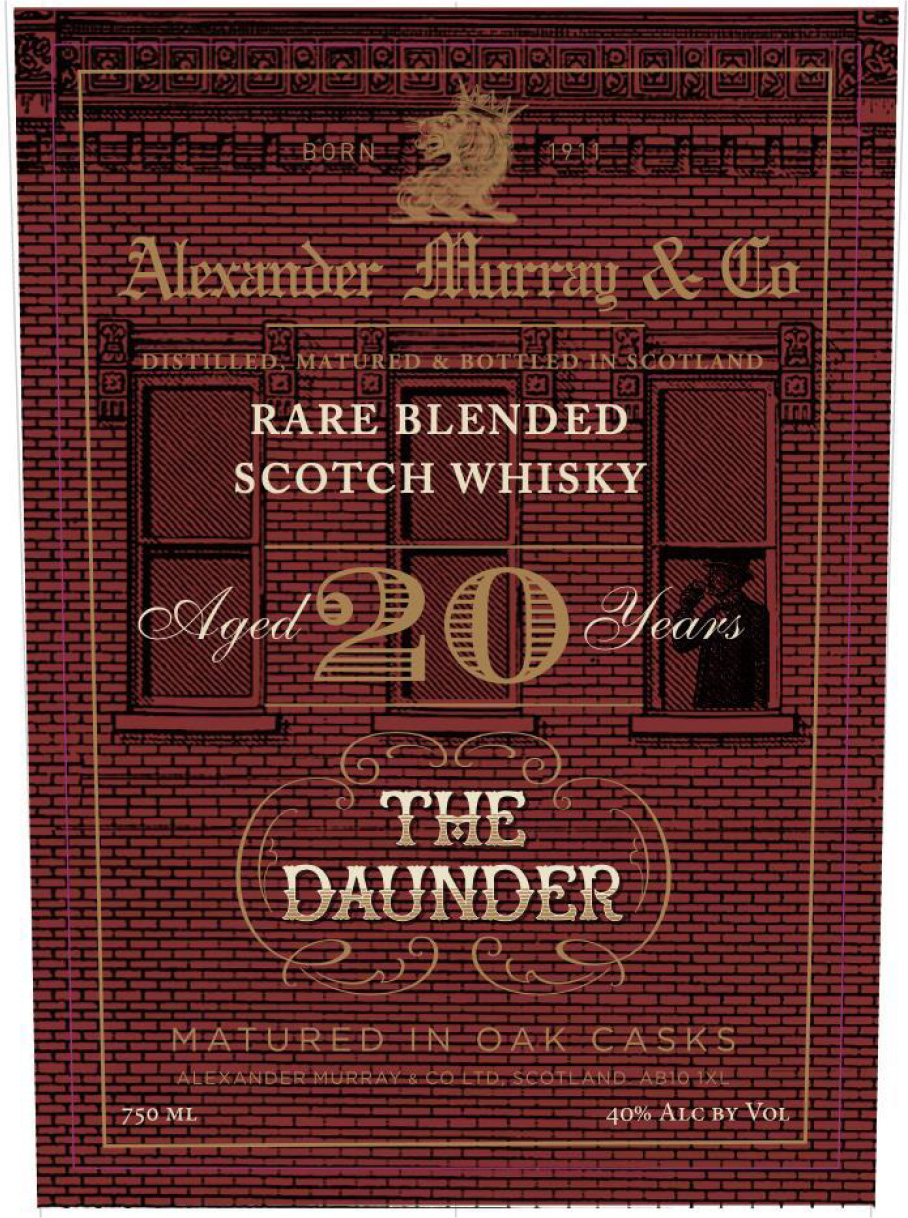 TABC label artwork for Alexander Murray The Daunder 20Yr Blend