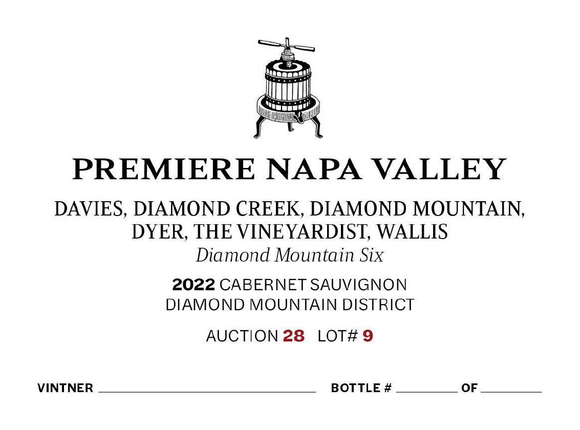 TABC label artwork for PNV "Diamond Mountain Six" Cabernet Sauvignon