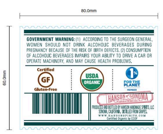 TABC label artwork for HANSON OF SONOMA HABANERO FLAVORED VODKA