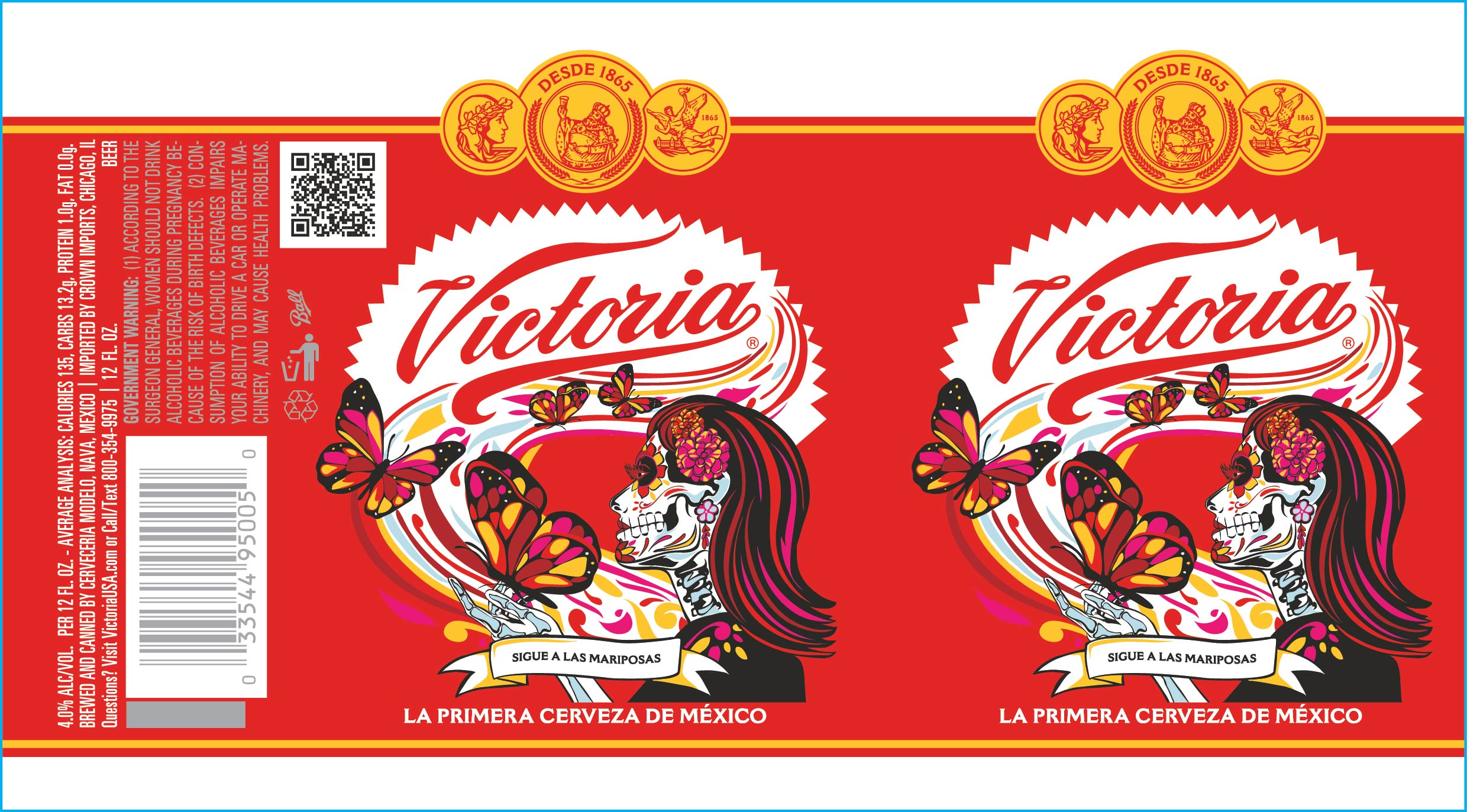 TABC label artwork for Victoria Sigue a Las Mariposas