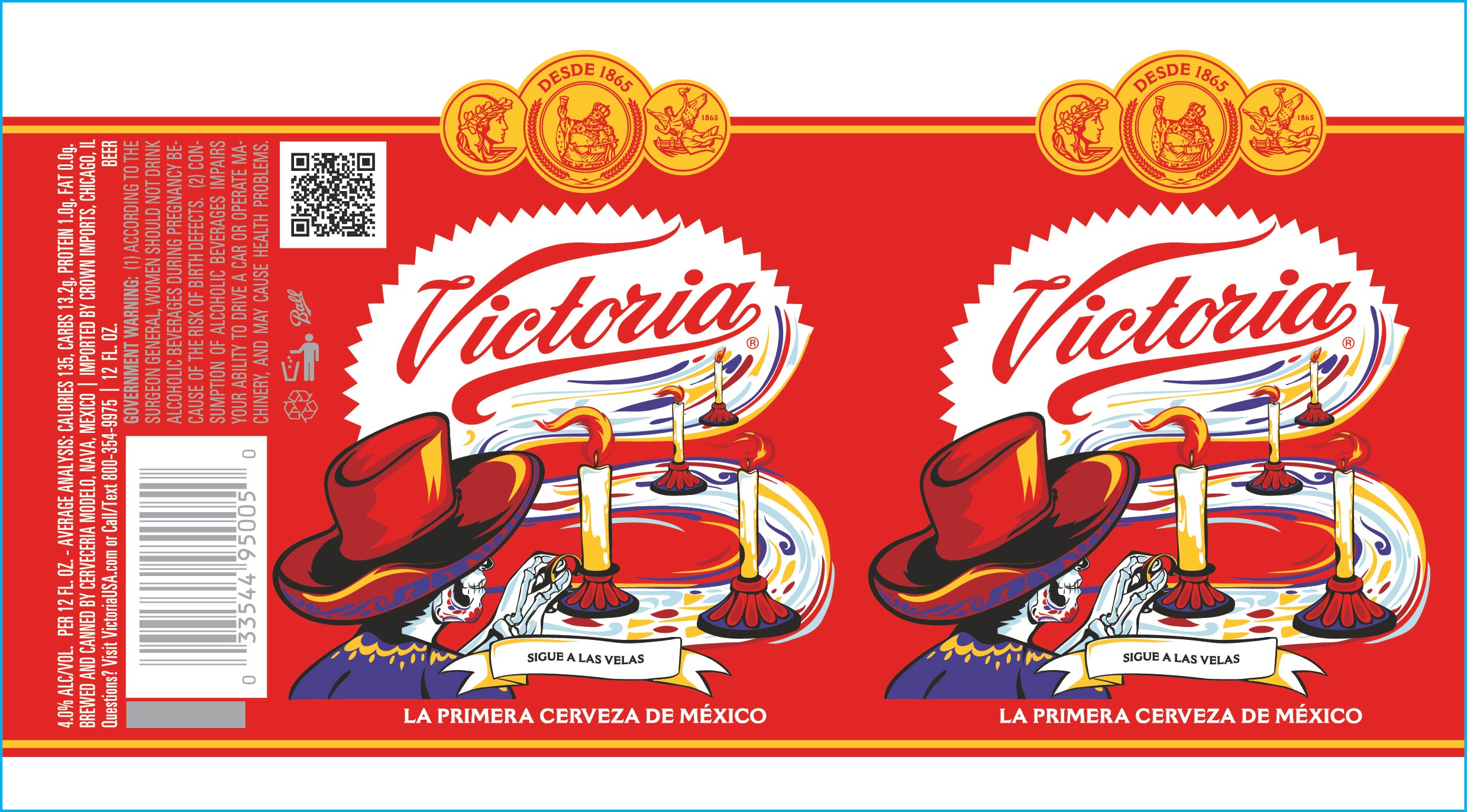 TABC label artwork for Victoria Sigue a Las Velas