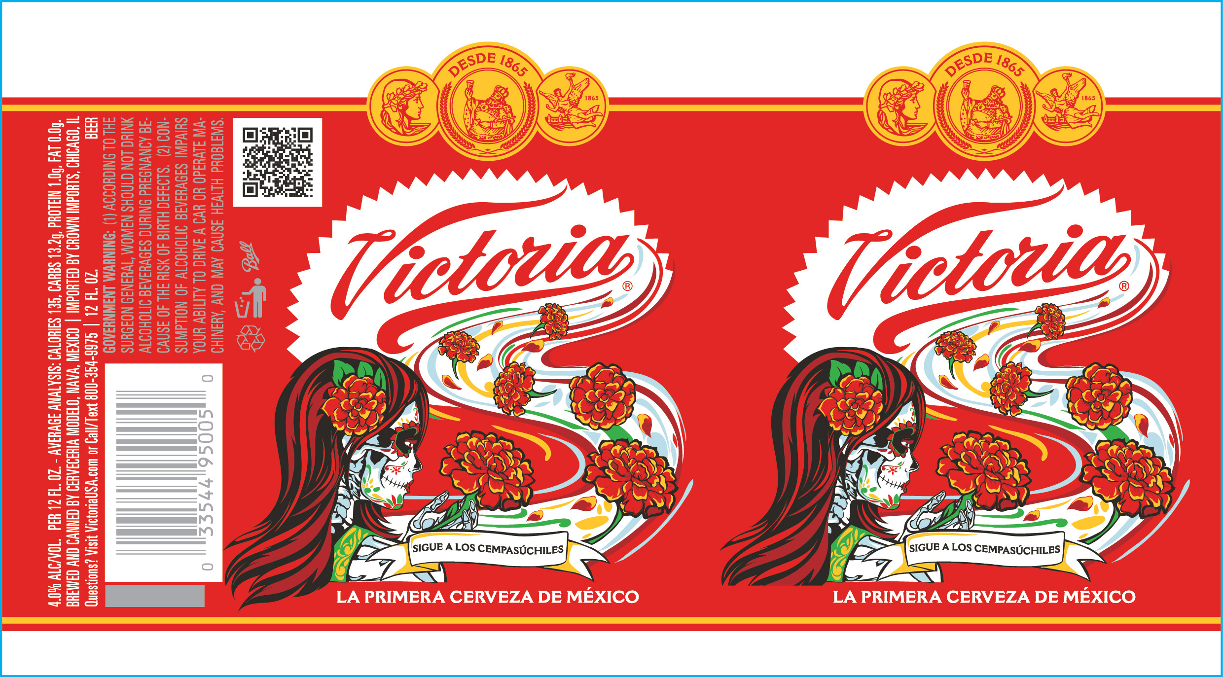 TABC label artwork for Victoria Sigue a Los Cempasuchiles