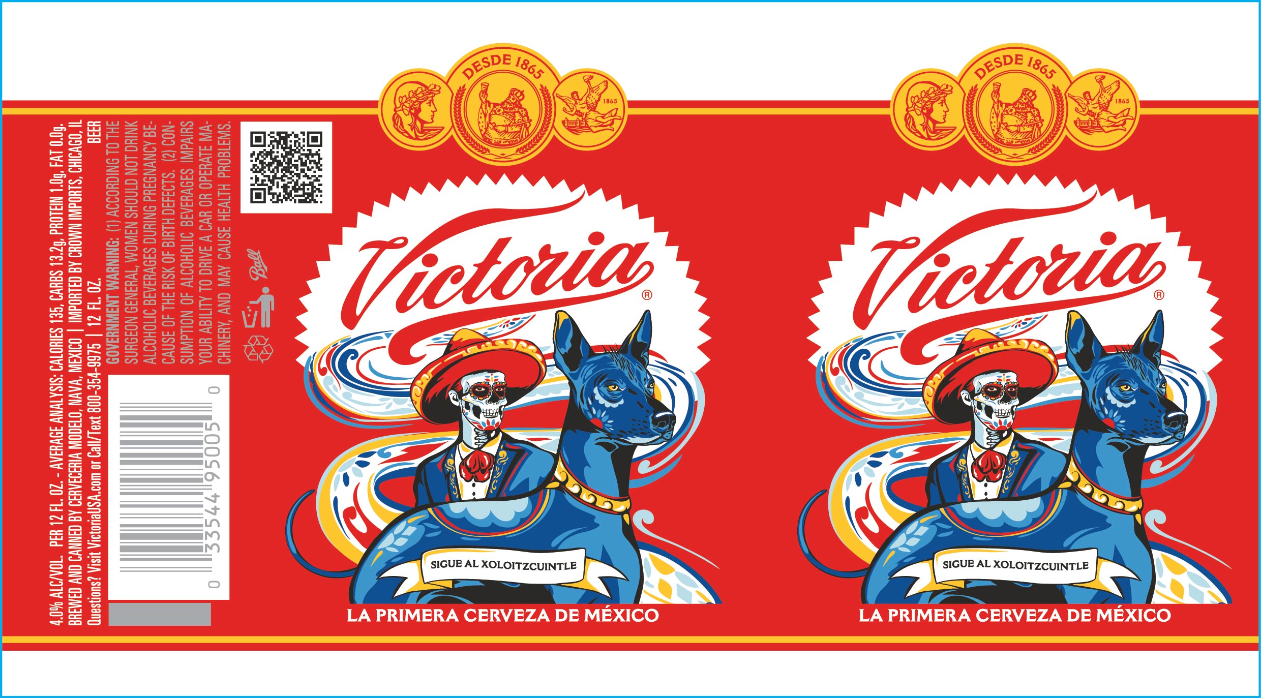 TABC label artwork for Victoria Sigue al Xolotzcuintle