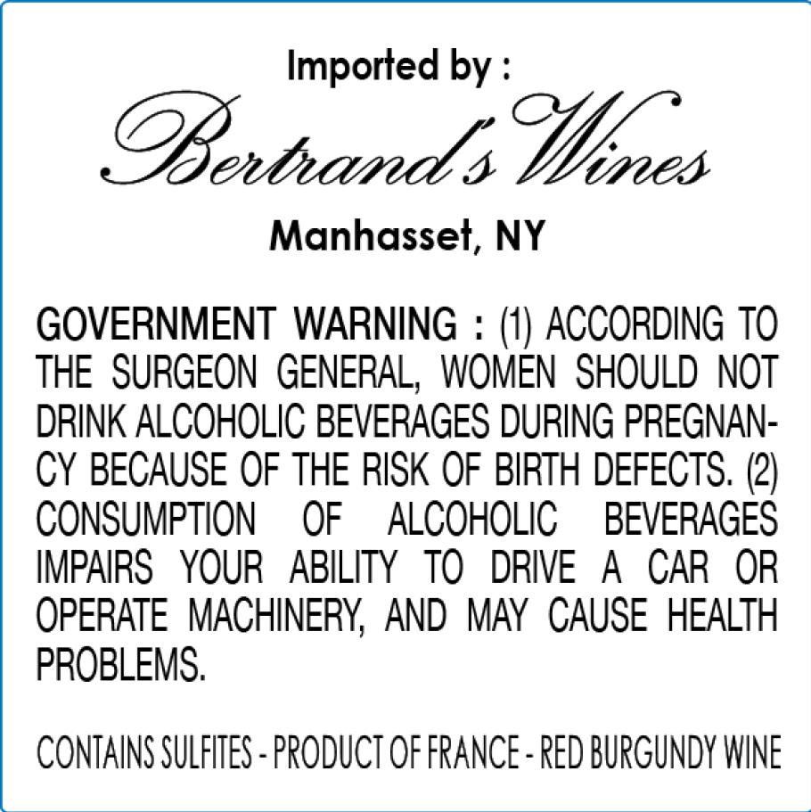 TABC label artwork for BRUNO DESAUNAY-BISSEY VOSNE-ROMANEE 1ER CRU LES BEAUX MONTS