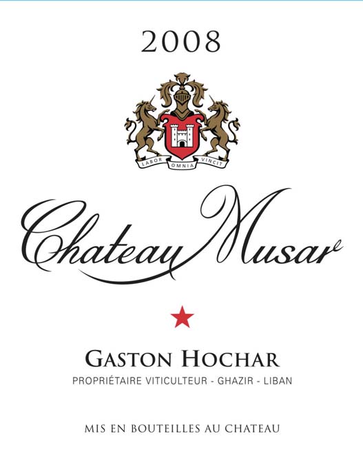 TABC label artwork for Chateau Musar Red Wine Bekaa Valley
