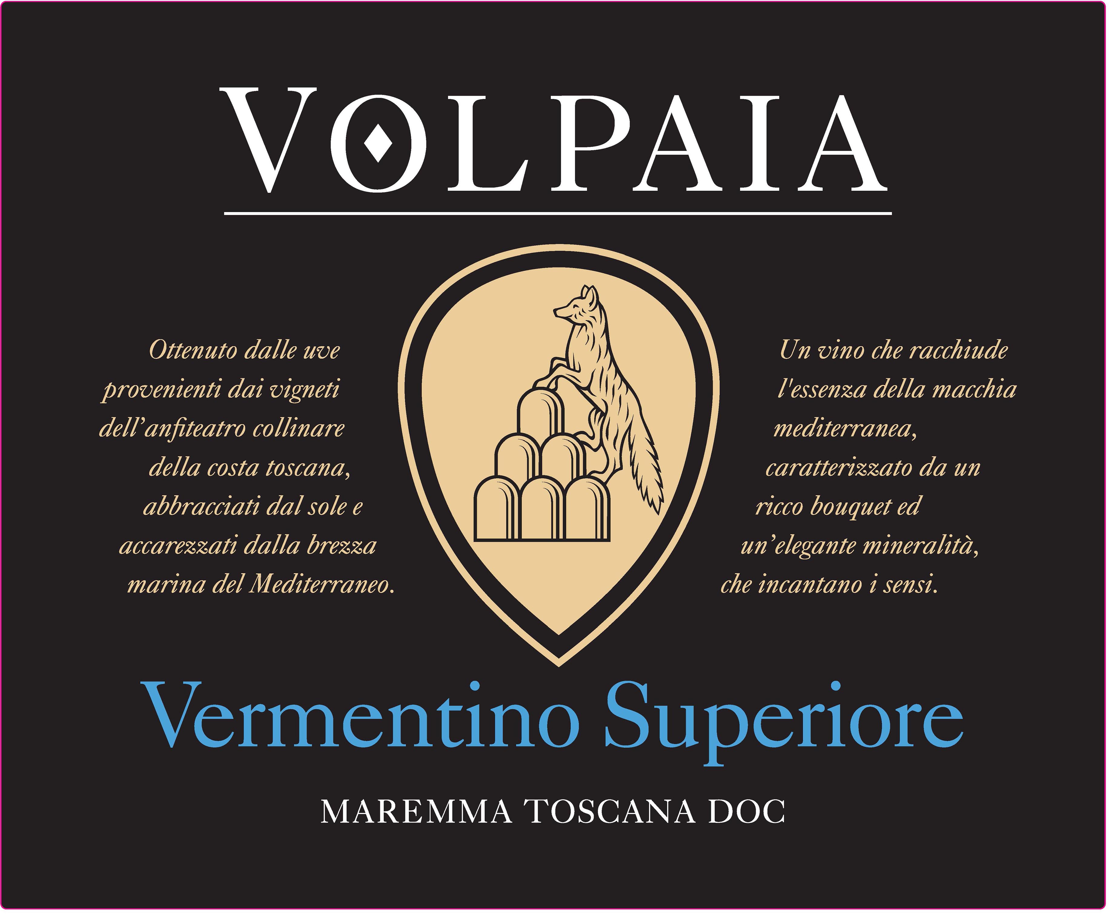 TABC label artwork for Volpaia Vermentino Superiore Maremma Toscana