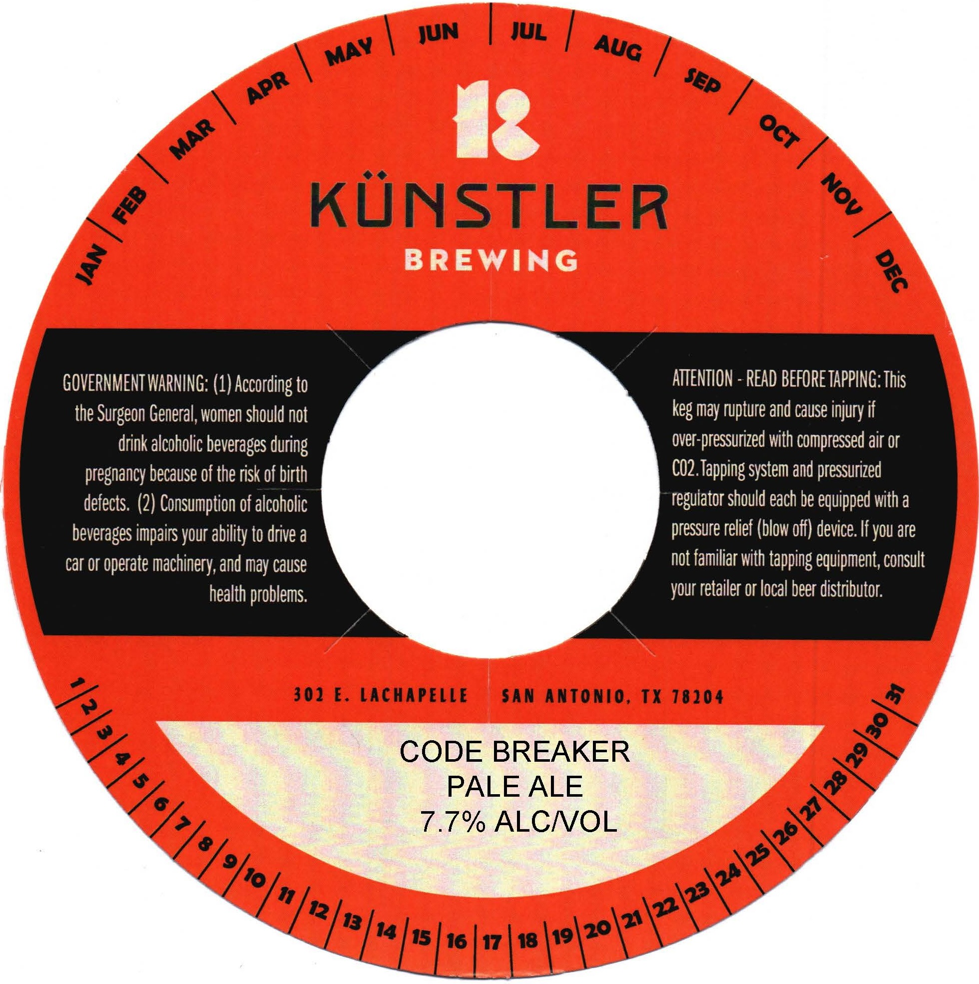 TABC label artwork for CODE BREAKER