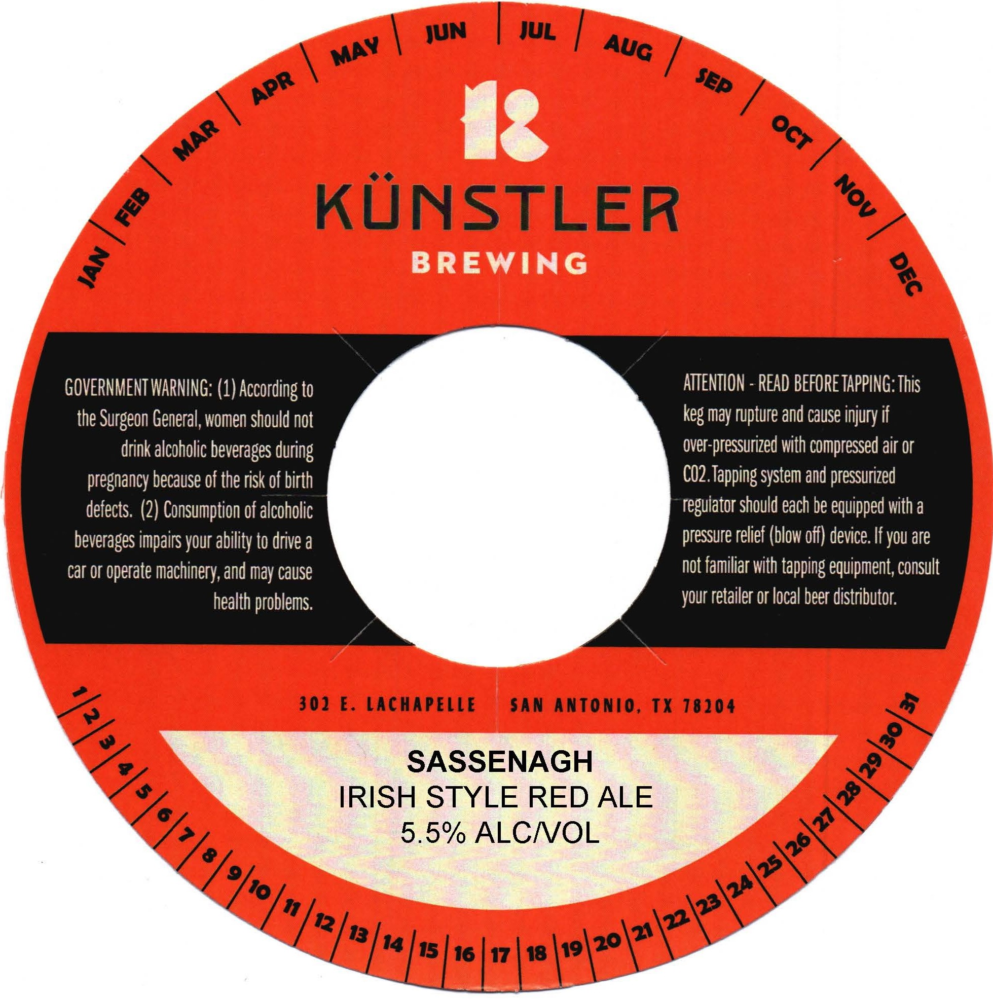 TABC label artwork for SASSENAGH