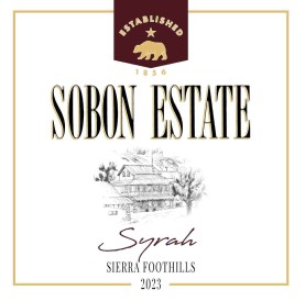TABC label artwork for Sobon Estate Syrah