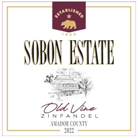 TABC label artwork for Sobon Estate Zinfandel Old Vines