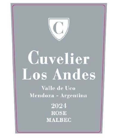 TABC label artwork for CUVELIER LOS ANDES ROSE MALBEC VALLE DE UCO-MENDOZA-ARGENTINA