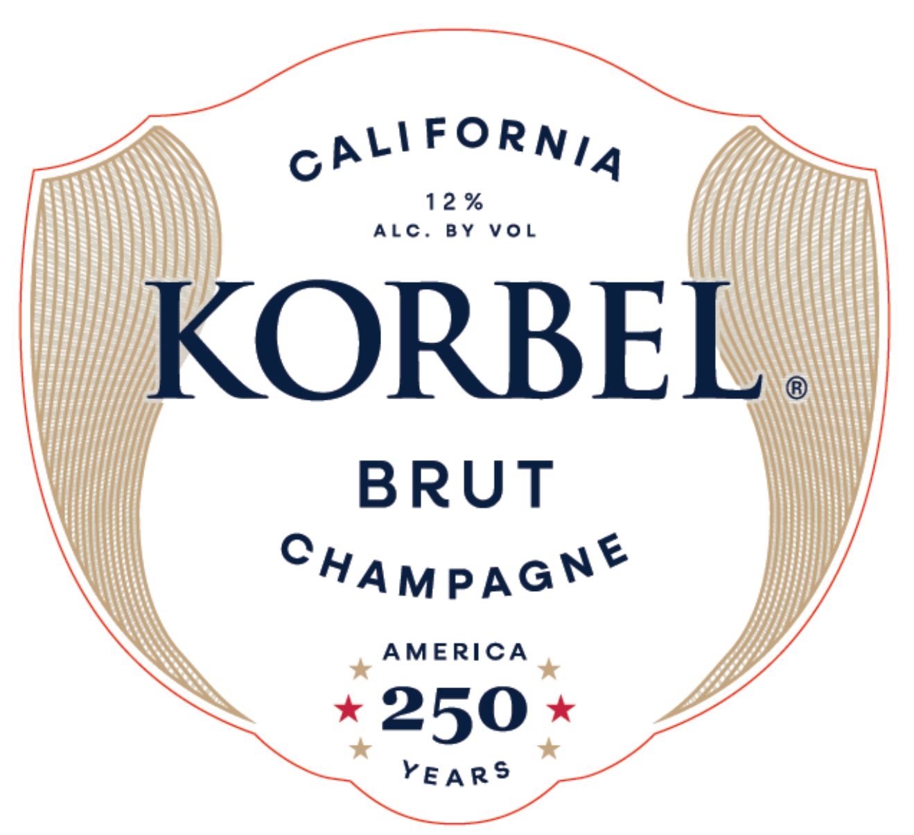 TABC label artwork for KORBEL BRUT CHAMPAGNE