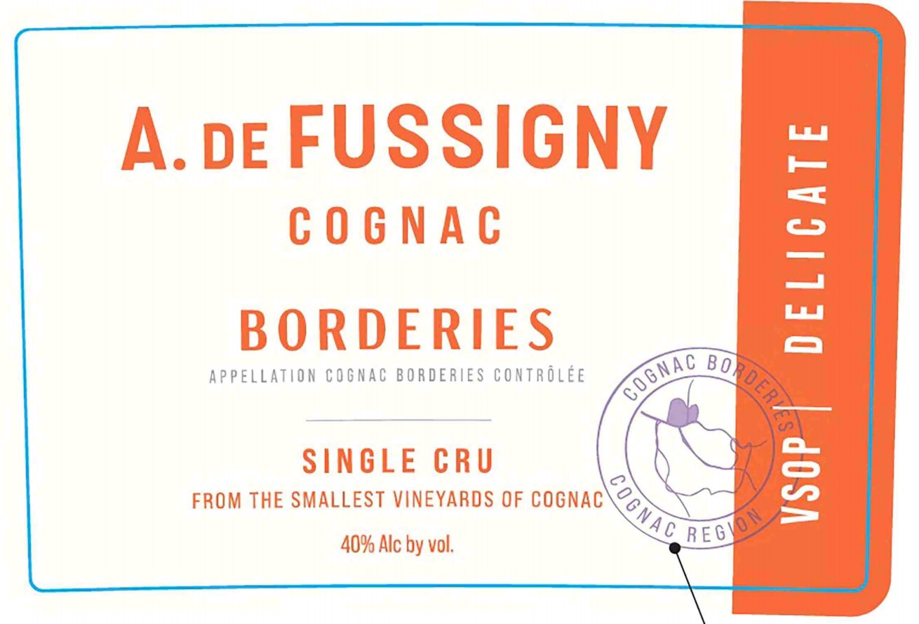 TABC label artwork for A de Fussigny Borderies VSOP