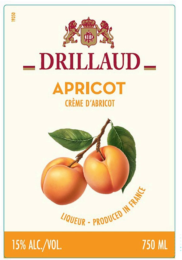 TABC label artwork for DRILLAUD APRICOT