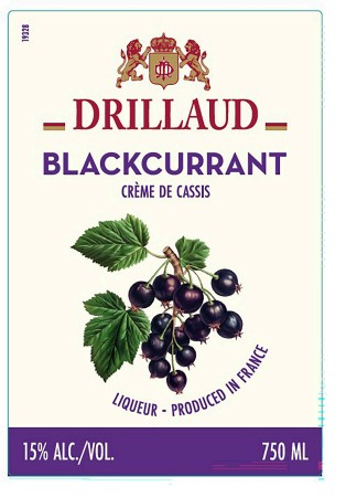 TABC label artwork for DRILLAUD CREME DE CASSIS