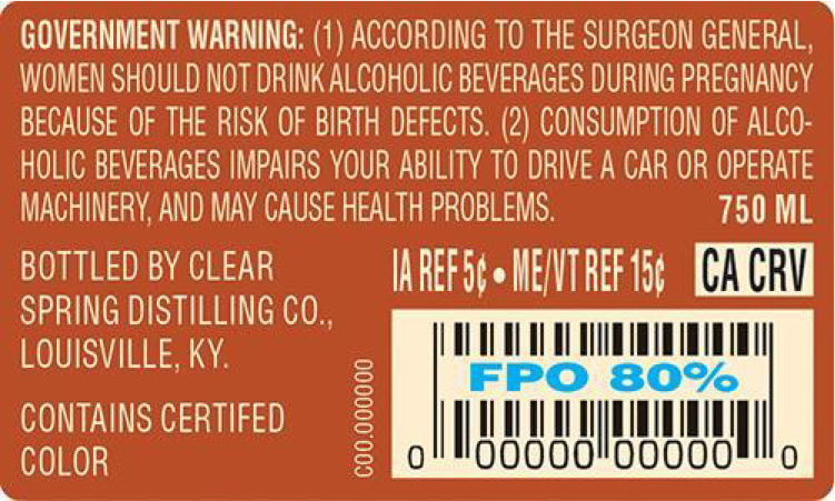 TABC label artwork for Wolcott Old Fashioned
