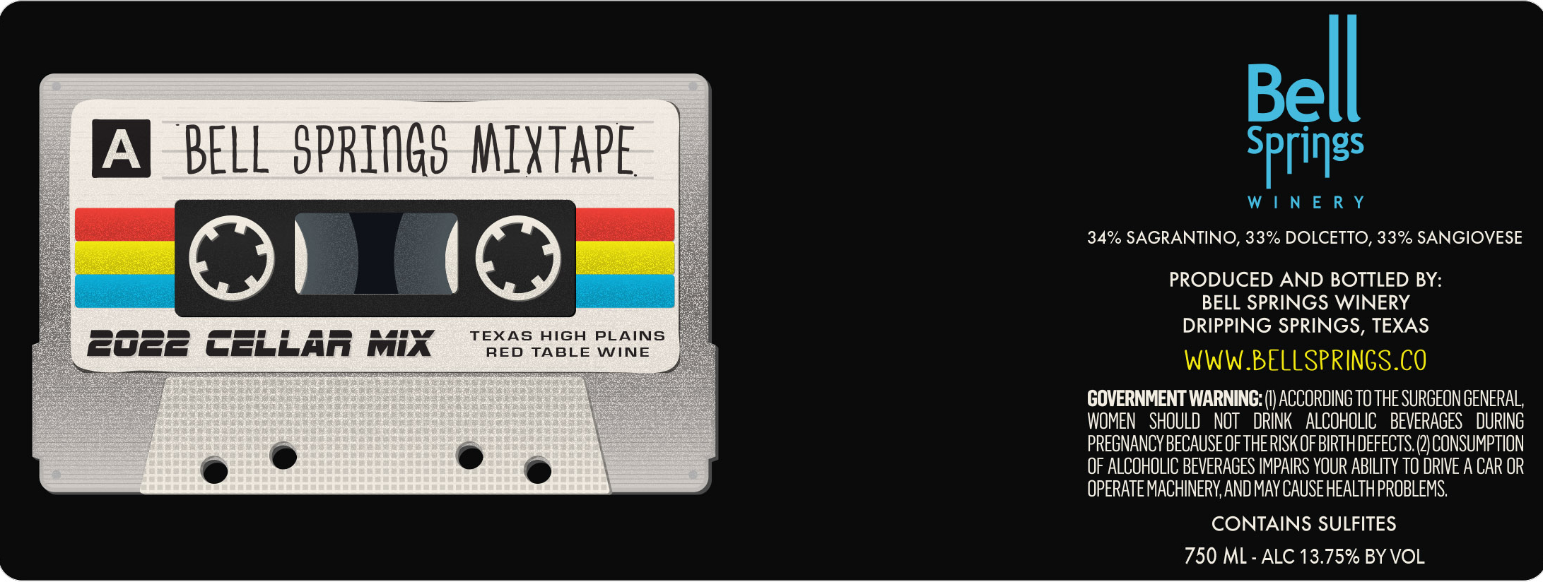 TABC label artwork for Bell Springs Mixtape 2022 Cellar Mix