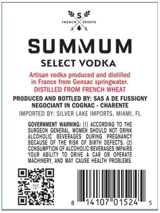 TABC label artwork for Summum Select