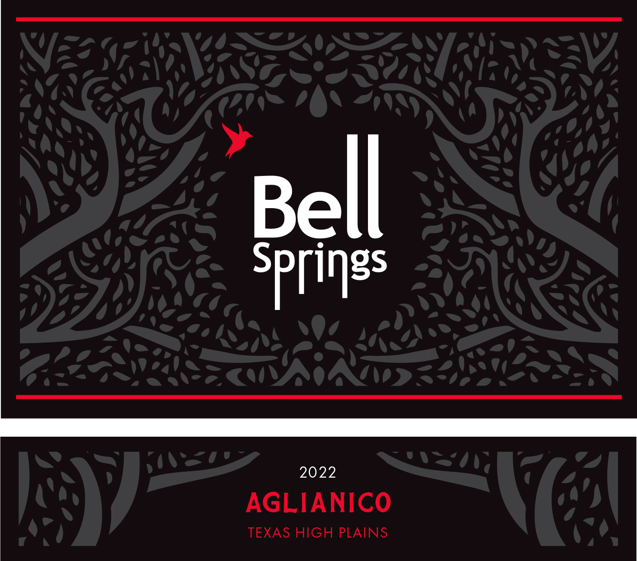TABC label artwork for Bell Springs 2022 Aglianico