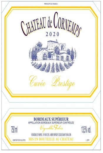 TABC label artwork for Chateau De Cornemps Cuvee Prestige