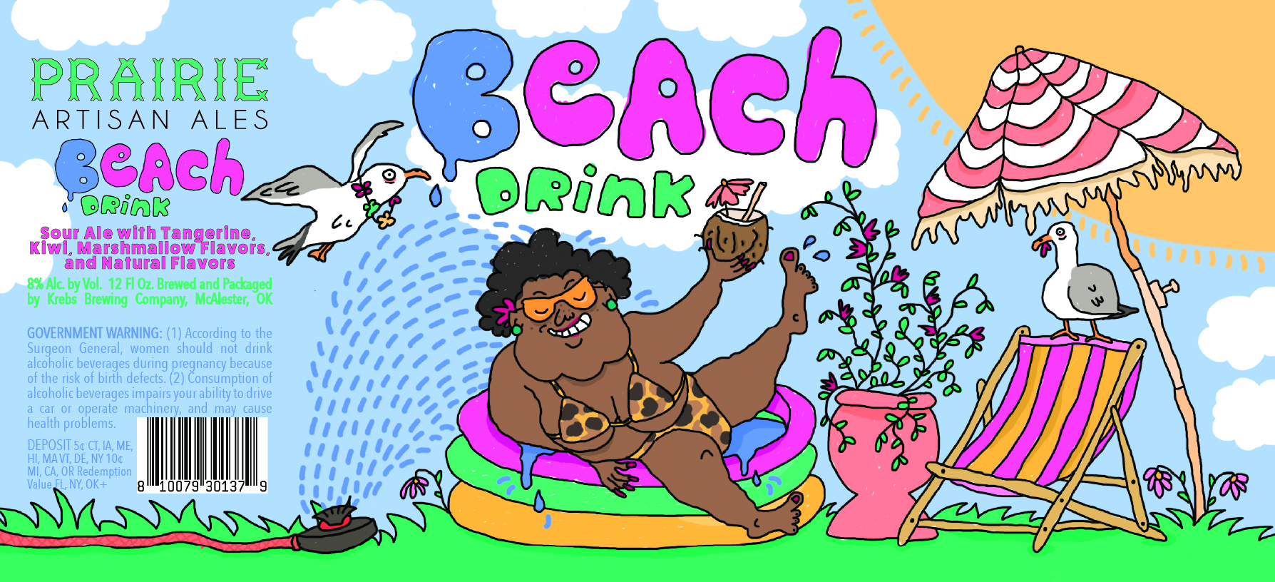 TABC label artwork for Prairie Artisan Ales Beach Drink