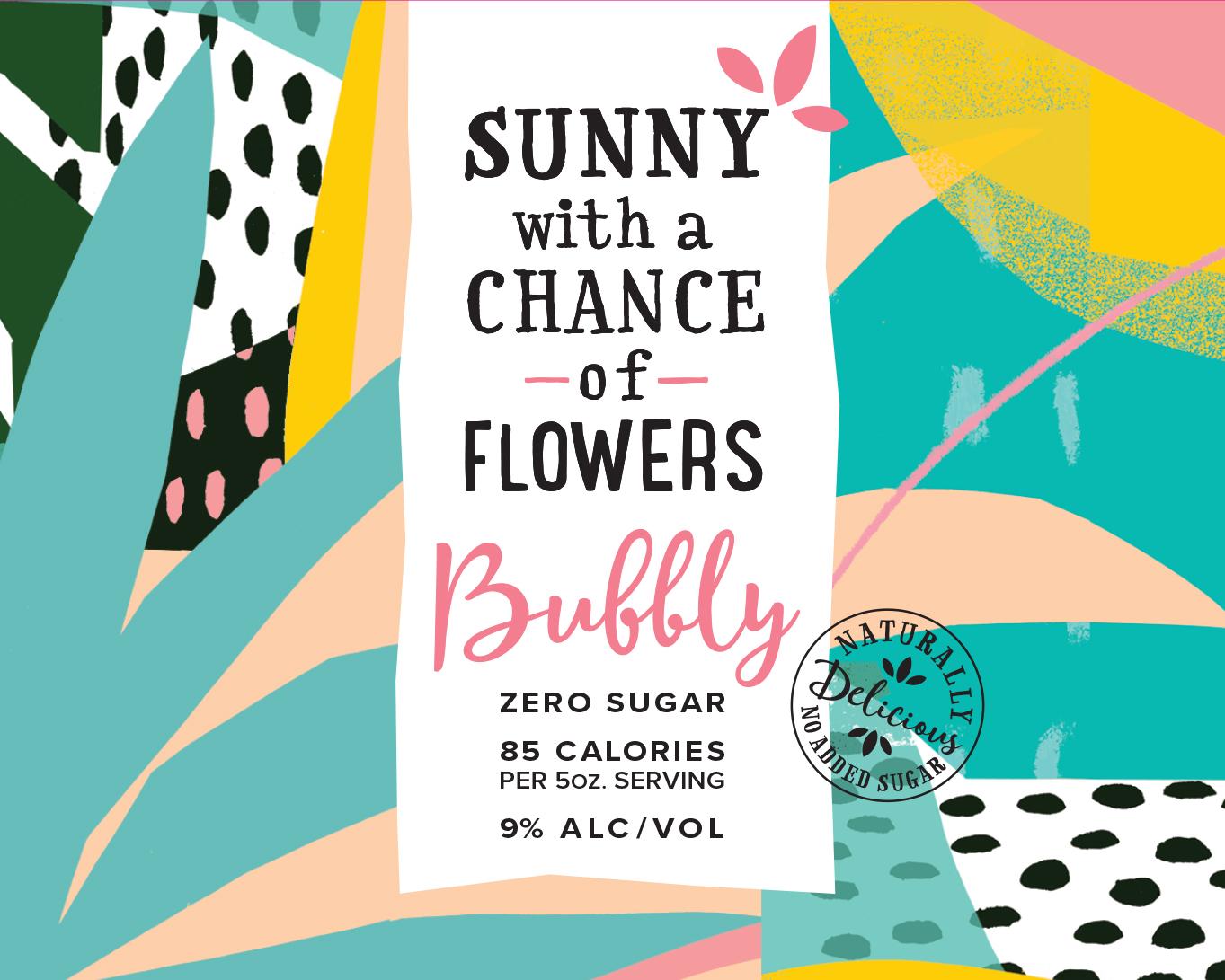 TABC label artwork for Sunny With A Chance Of Flowers Carbonated Rose (0080)